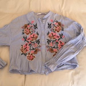 Zara Thin Long Sleeve Button-Up :)